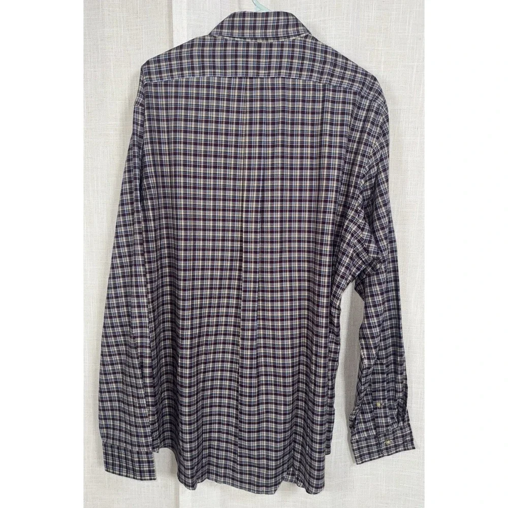 NWT Men's Ralph Lauren Oxford‎ Long Sleeve Button Down Plaid Shirt XXL Pony